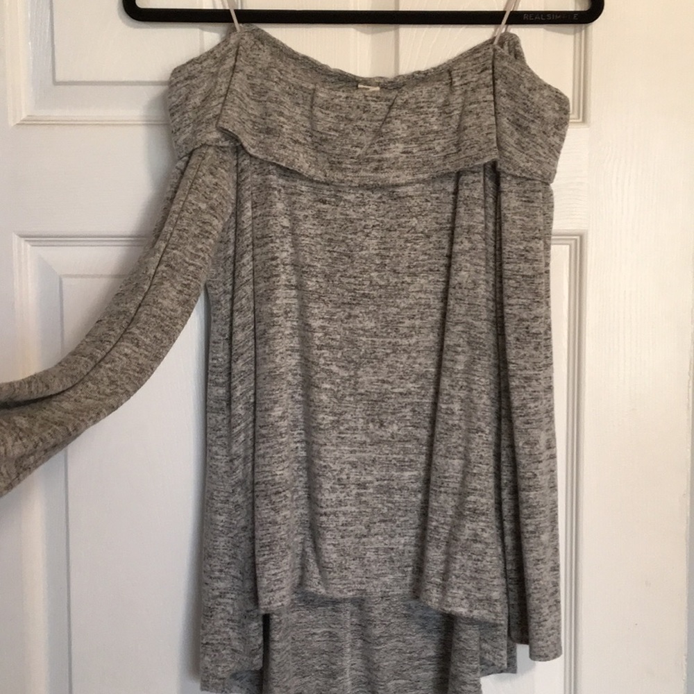 Gray off the shoulder sweater